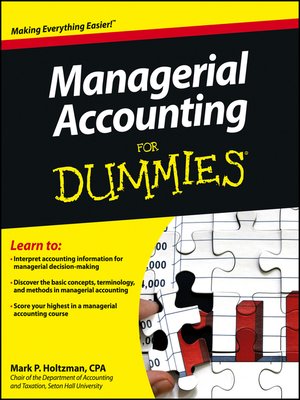cover image of Managerial Accounting For Dummies